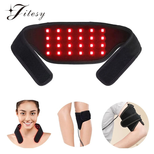 660nm+850nm Red Light Therapy Neck Belt(24 Peace) – Pain Relief & Muscle Relaxation Device