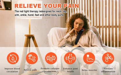 660nm+850nm Red Light Therapy Neck Belt(24 Peace) – Pain Relief & Muscle Relaxation Device
