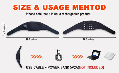 660nm+850nm Red Light Therapy Neck Belt(24 Peace) – Pain Relief & Muscle Relaxation Device